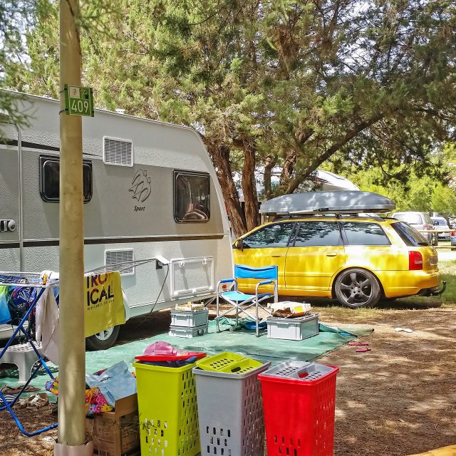 Mülltrennung auf dem Campingplatz Cala Ginepro