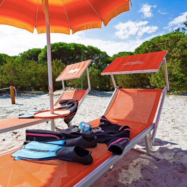 Snorkeling Kit in Sardinia, on Camping Cala Ginepro beach